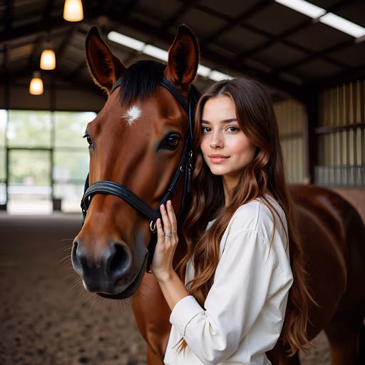 Girl and Horse