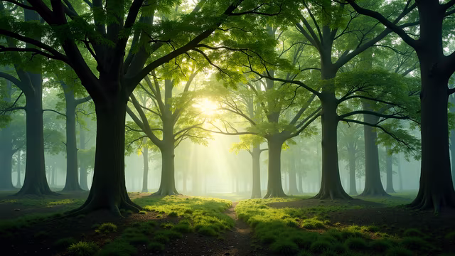 Misty Forest Path