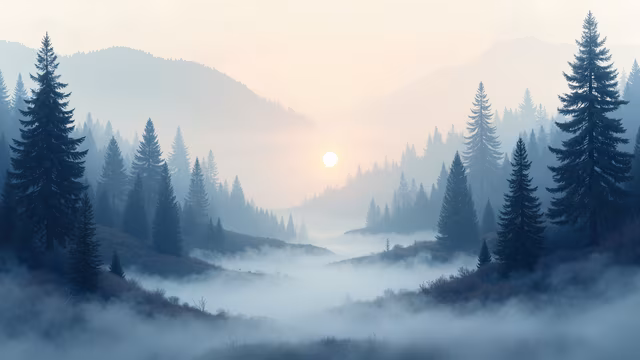 Misty Mountain Dawn