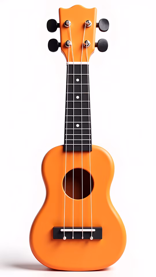 Orange Ukulele Illustration