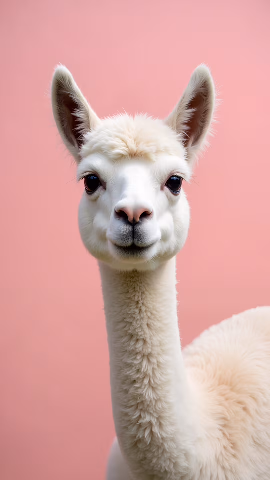Pastel Alpaca Portrait