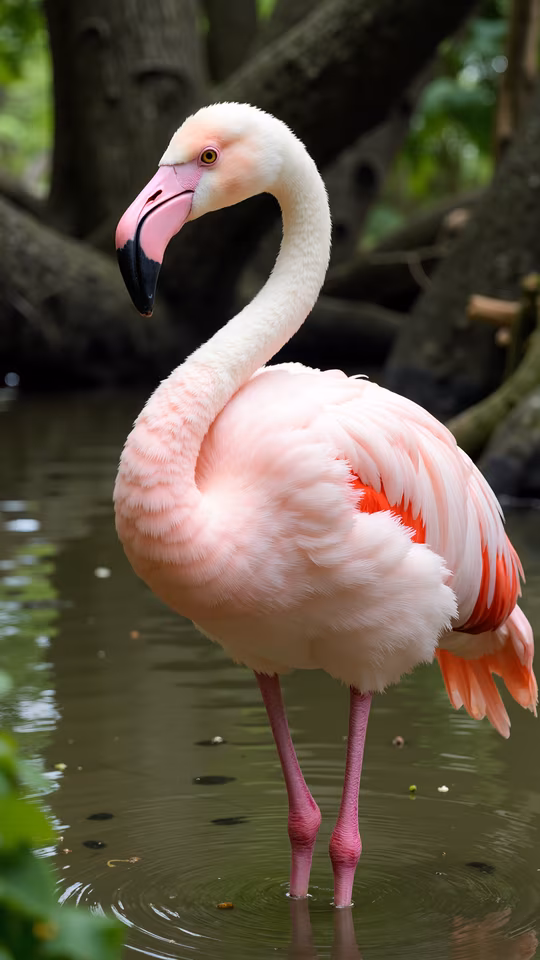 Pink Flamingo in Nature