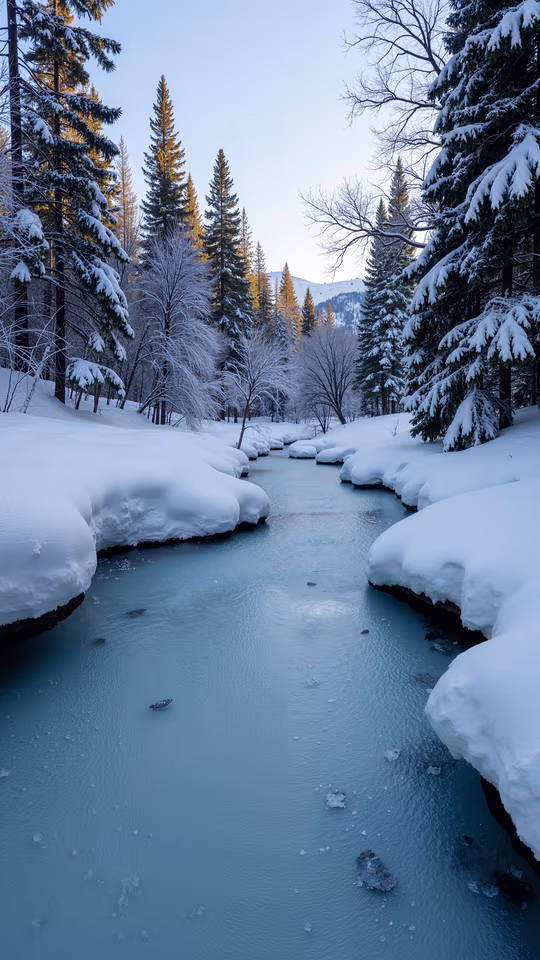 Snowy Winter Stream