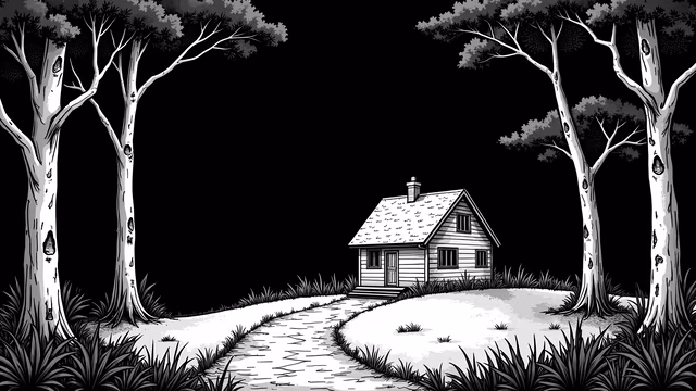 Solitary Cottage Illustration