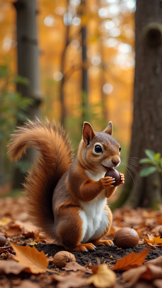 Squirrel Eating Nut