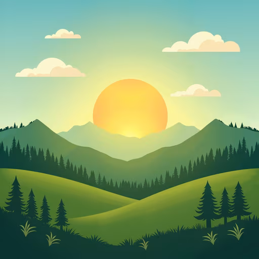 Sunset Over the Mountains