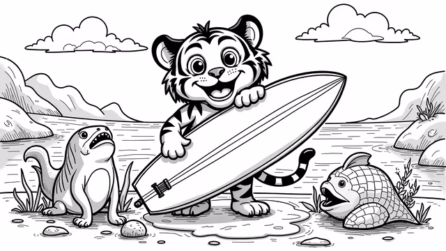 Tiger Surfer