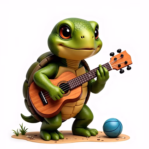 Turtle Playing Guitar