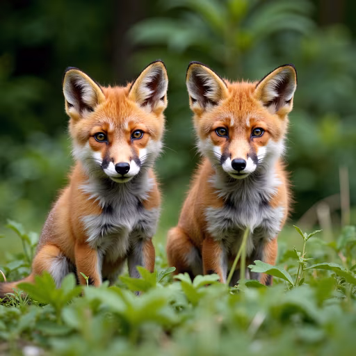 Two Fox Cubs