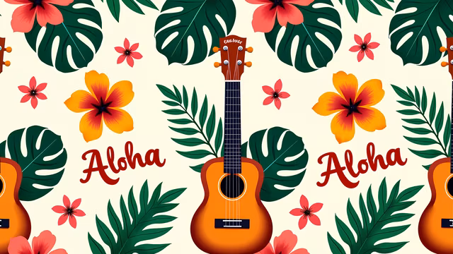 Aloha Hawaiian Illustration