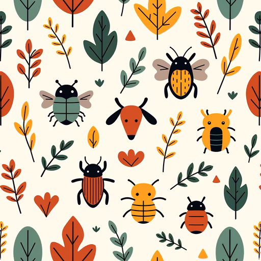 Autumn Bugs Illustration