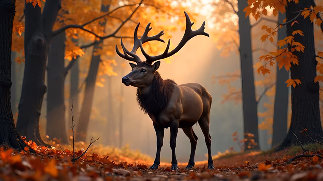 Autumn Deer Illustration
