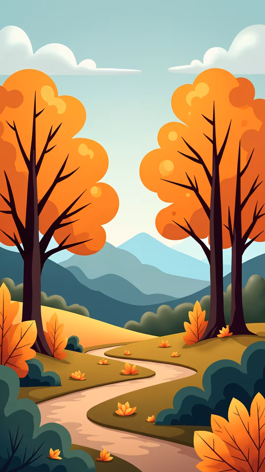 Autumn Path Illustration