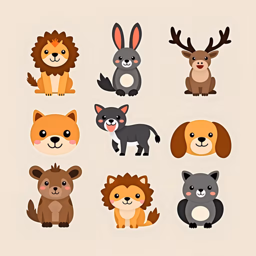 Cartoon Forest Animals