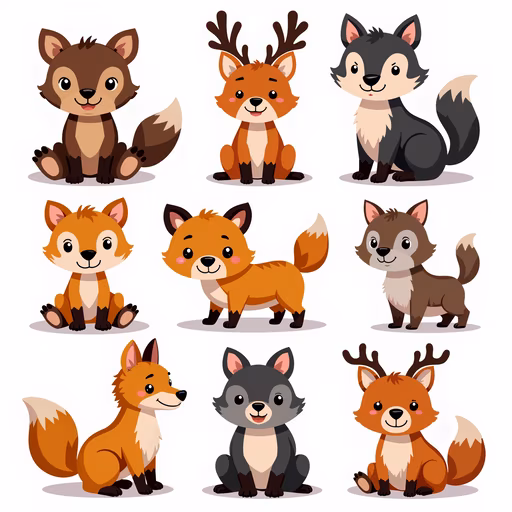 Cartoon Forest Animals