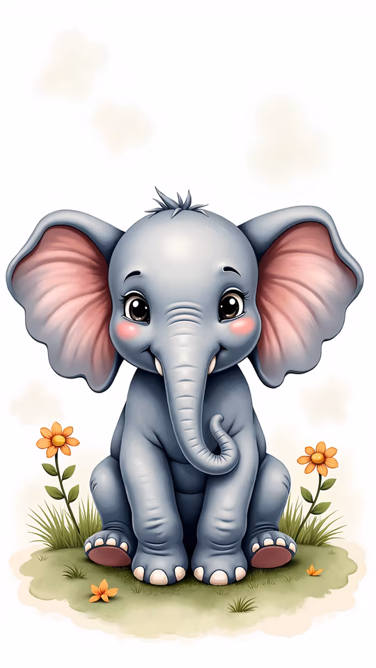 Cute Elephant Illustration