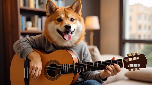 Dog Playing Guitar