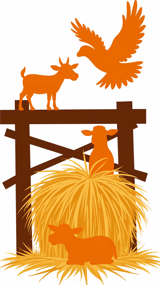 Farm Animals Silhouette