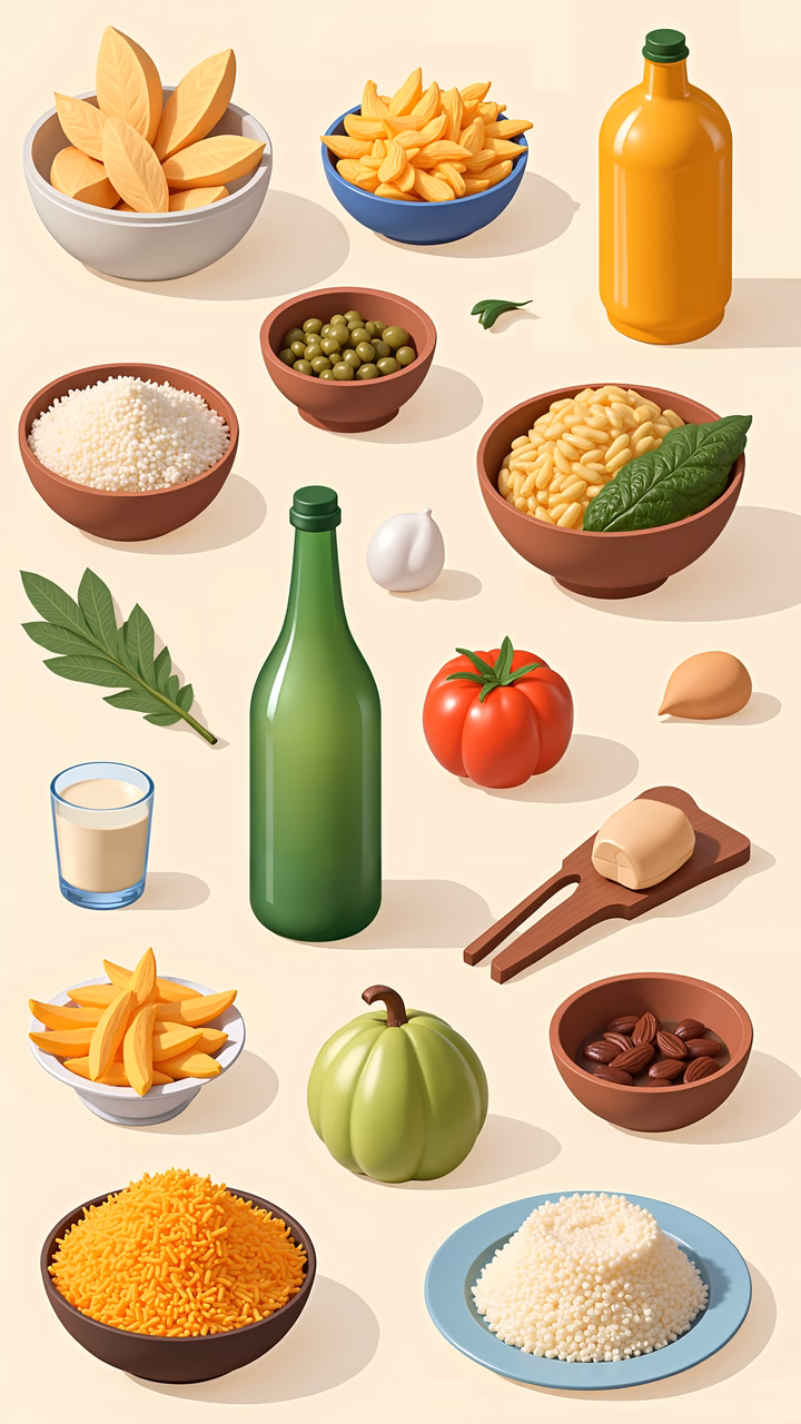 A colorful illustration of various food items, perfect for culinary enthusiasts and food blogs.