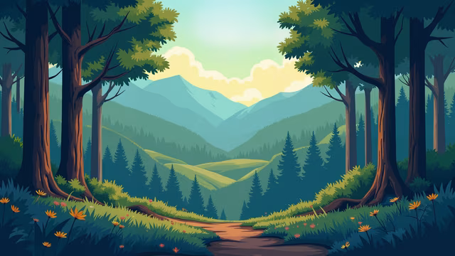 Forest Path Illustration