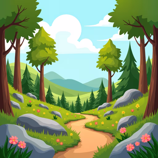 Forest Path Illustration