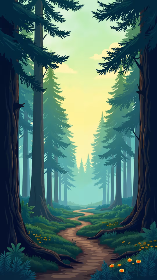 Forest Path Illustration
