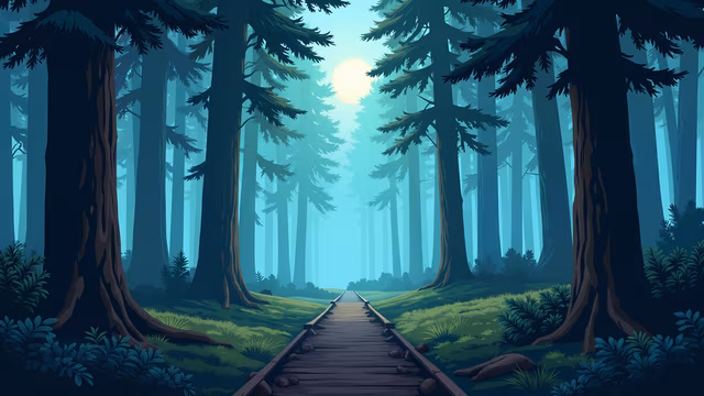 Forest Path Illustration