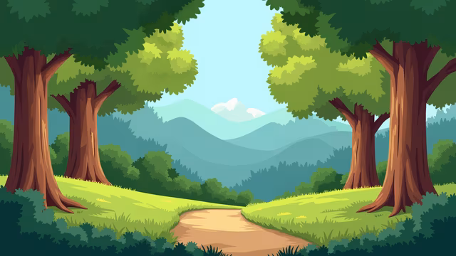 Forest Path Illustration