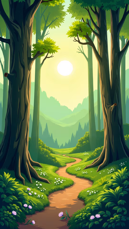 Forest Path Illustration