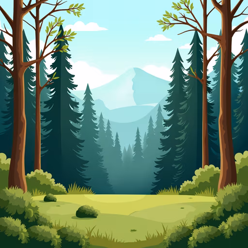 Forest Serenity Illustration