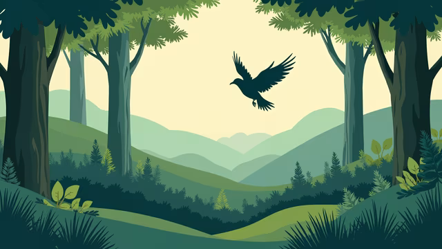Forest Serenity Illustration