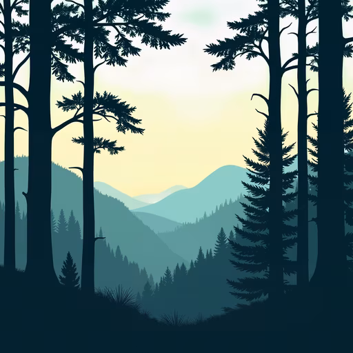 Forest Silhouette Illustration