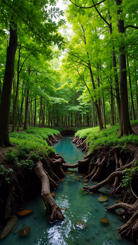 Forest Stream Illustration