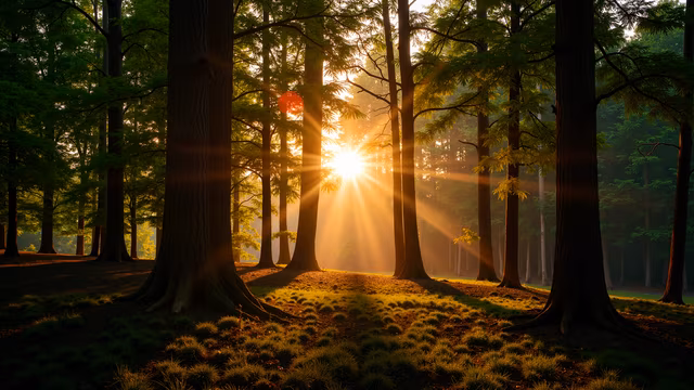 Forest Sunlight Illustration