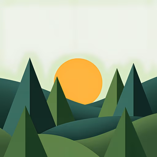 Forest Sunset Illustration