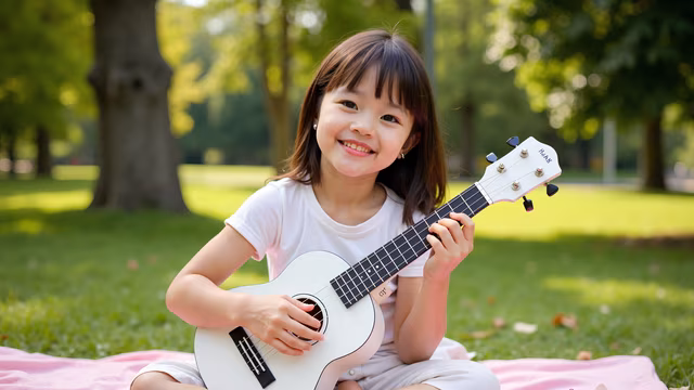 Girl Playing Ukulele