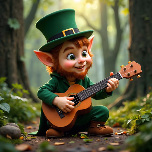 Leprechaun Playing Guitar