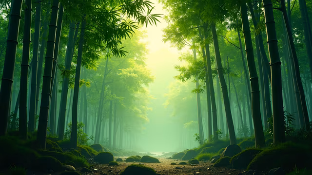 Misty Bamboo Forest