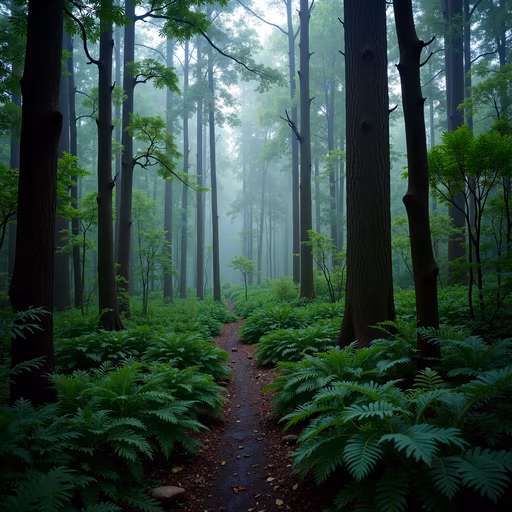 Misty Forest Path