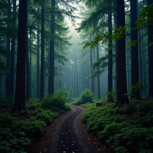 Misty Forest Path