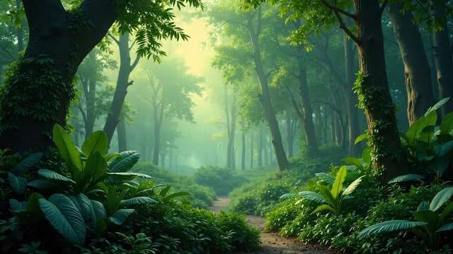 Misty Forest Path