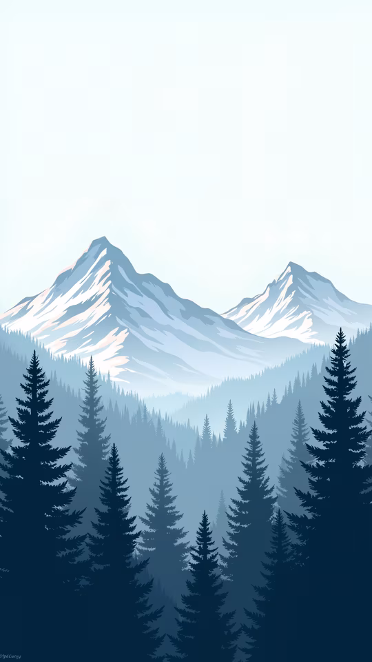 Mountain Landscape Illustration
