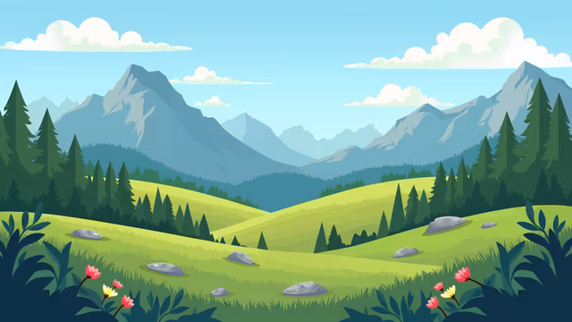Mountain Landscape Illustration