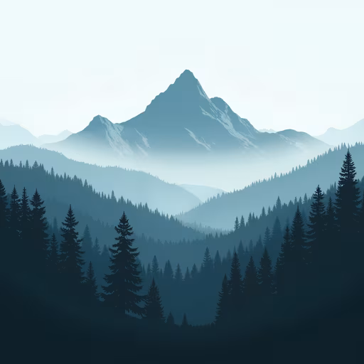 Mountain Silhouette Illustration