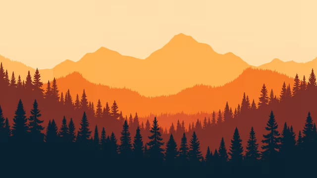 Mountain Silhouette Illustration