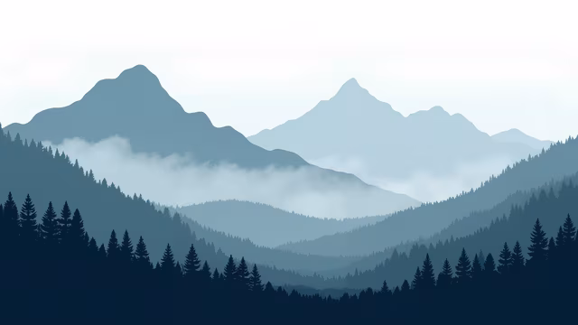Mountain Silhouette Illustration