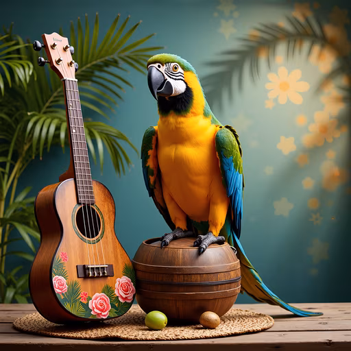 Parrot and Ukulele