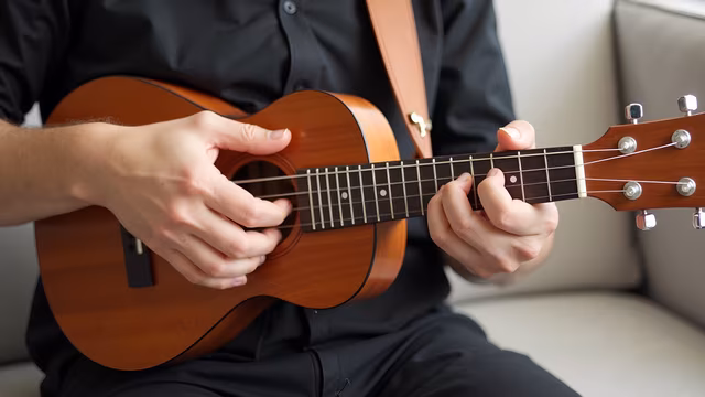Playing Ukulele