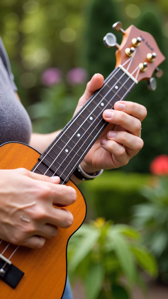 Playing Ukulele