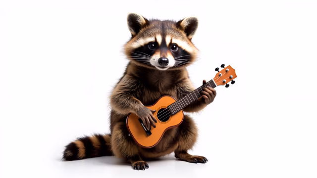 Raccoon Playing Guitar